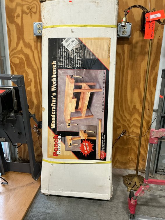 New in box-Bench Basics Woodcrafter's workbench, 55 x 19-3/4 x 34 in