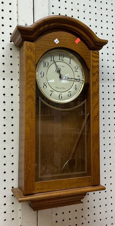 La Crosse Westminster chime oak wall clock