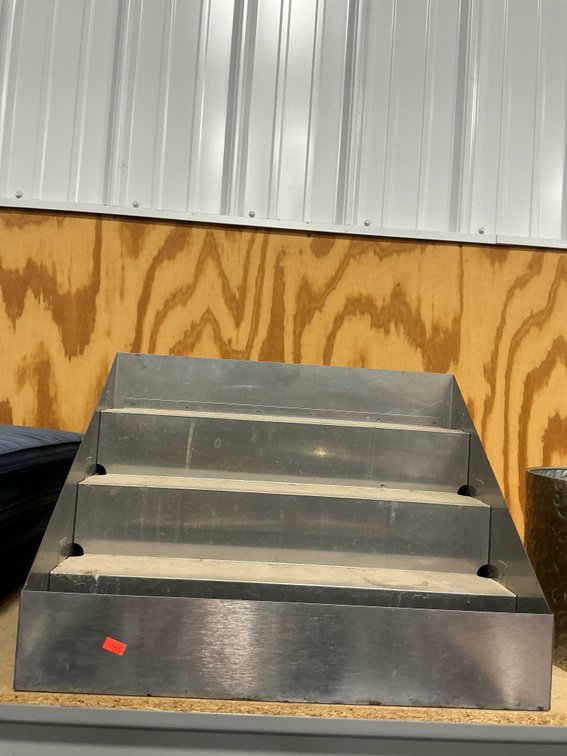 Stainless steel 4-tier display riser