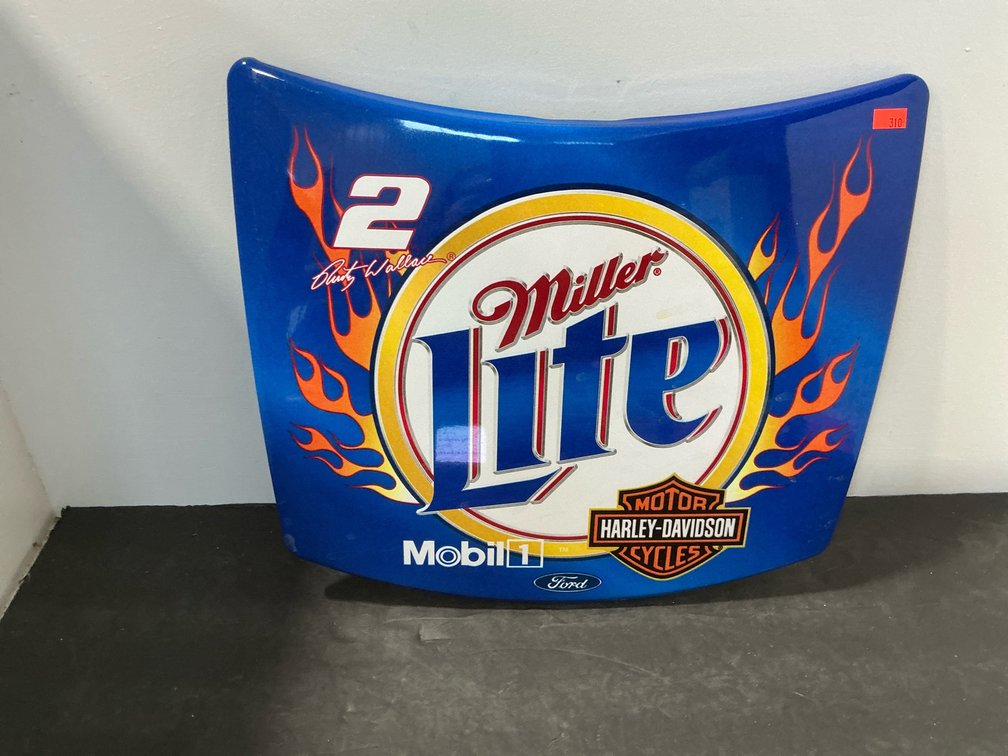 14x12”- HiRev NASCAR Rusty Wallace Miller Lite replica hood