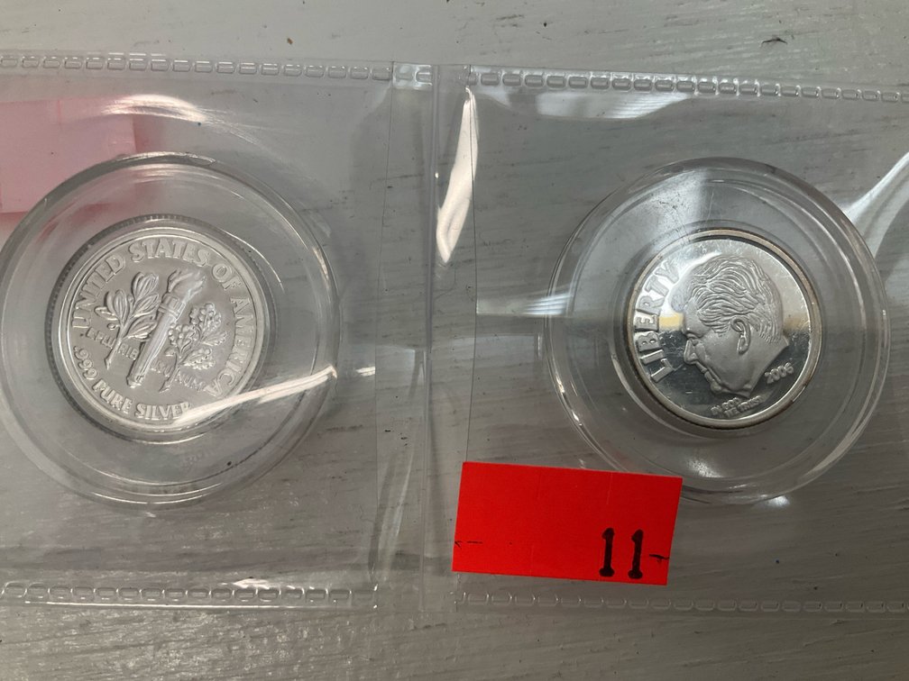 2 Ronald Reagan silver proof dimes