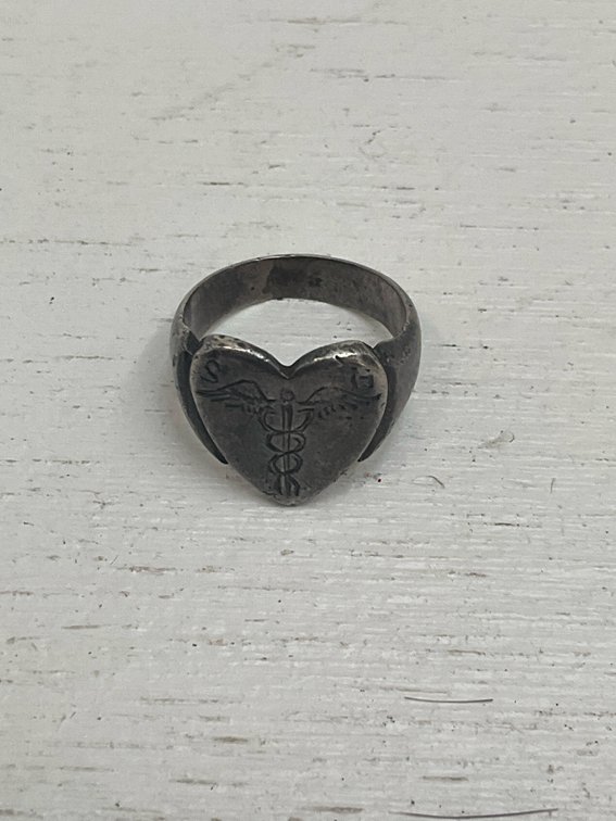 1945 sterling silver nurses ring