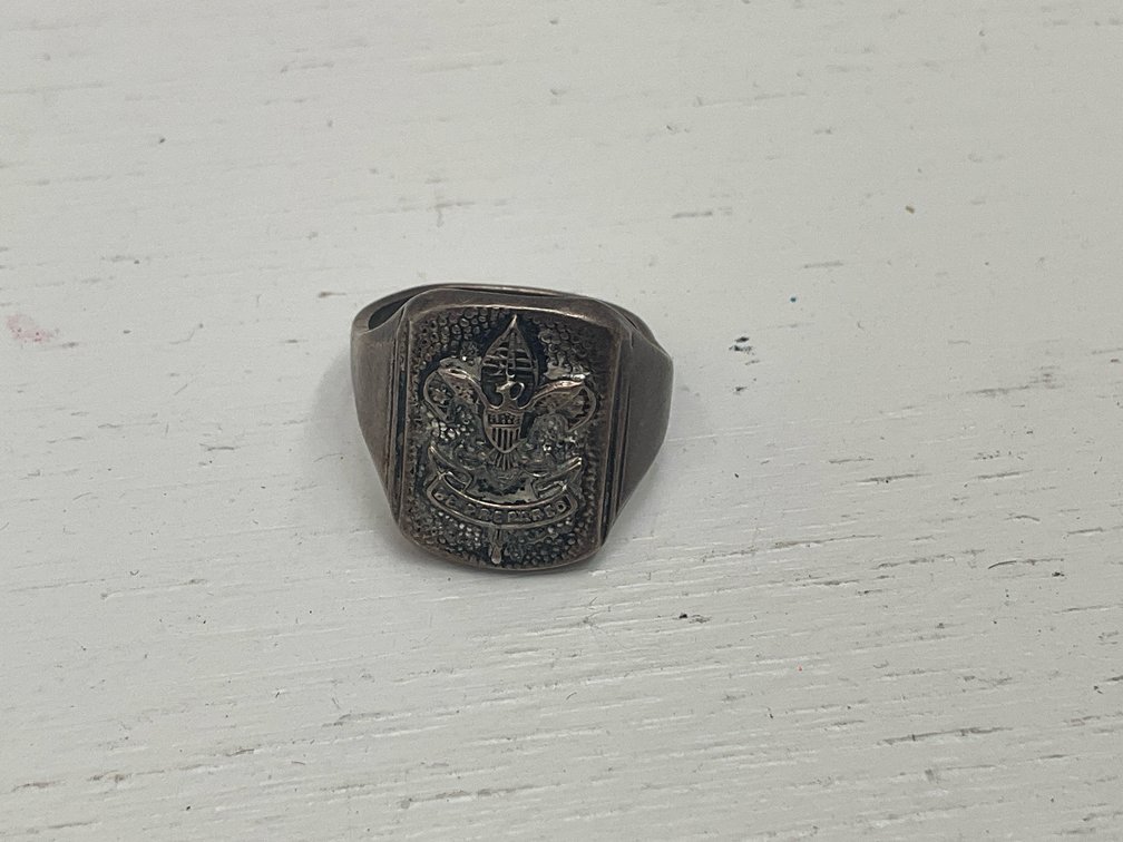 Boy Scouts sterling silver signet ring
