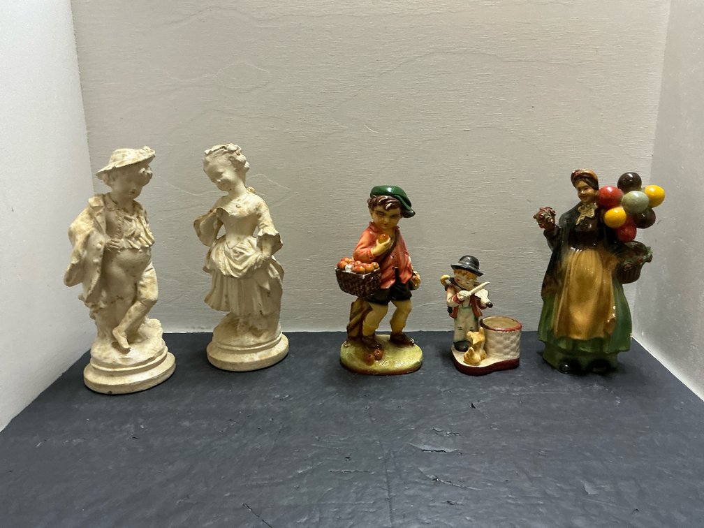 Grouping of assorted decorative figurines