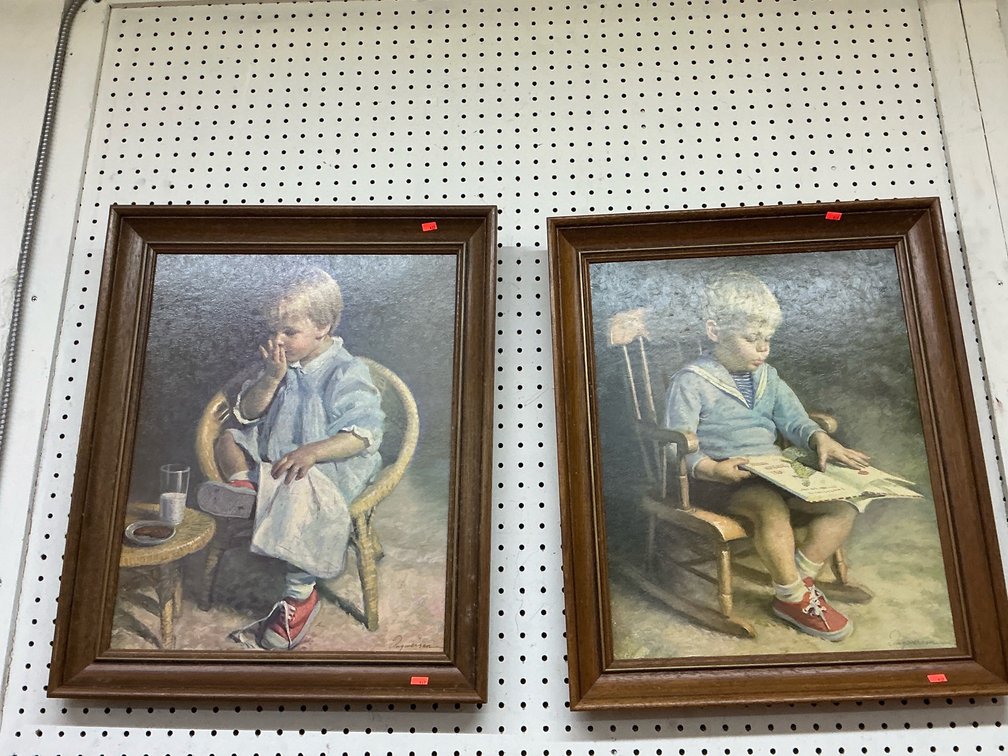 Pair of framed Ingwersen child prints