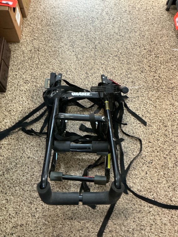 Black folding trunk-mount bicycle rack