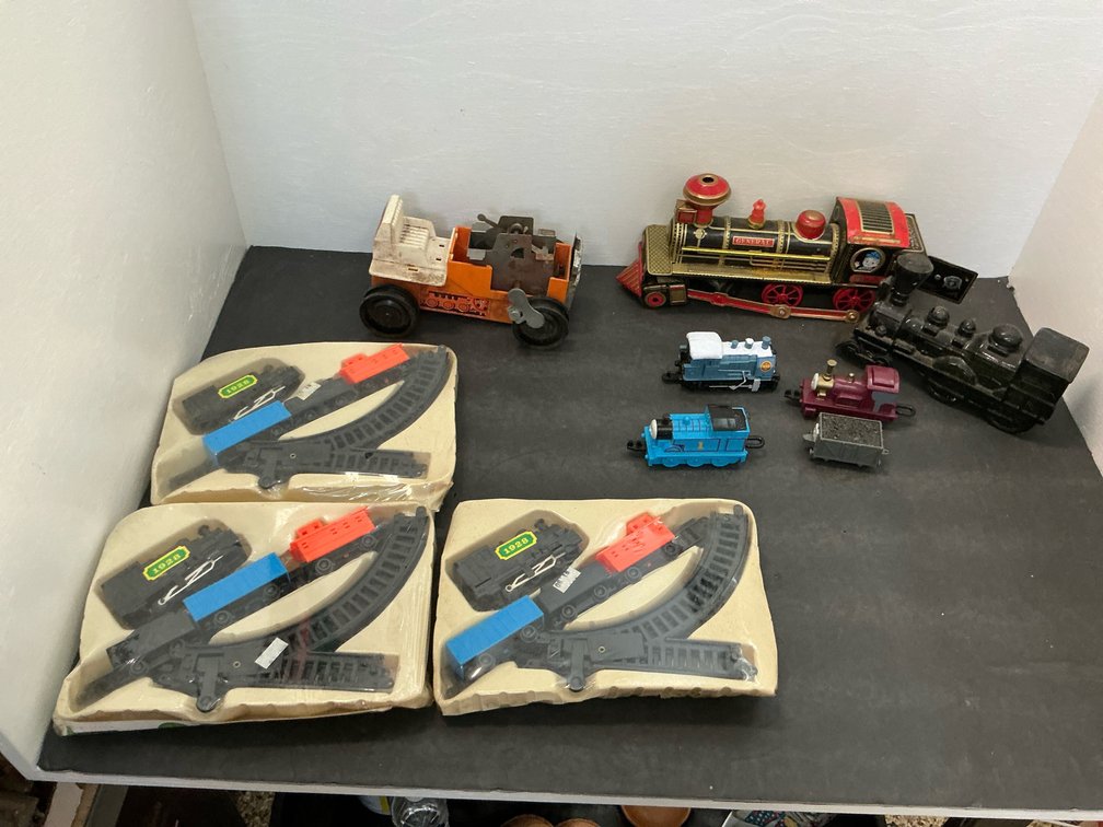 Grouping of toy trains & toy vehicles