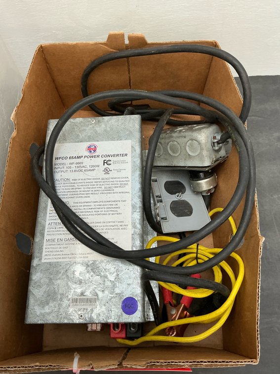 WFCO 65-amp power converter with accessories