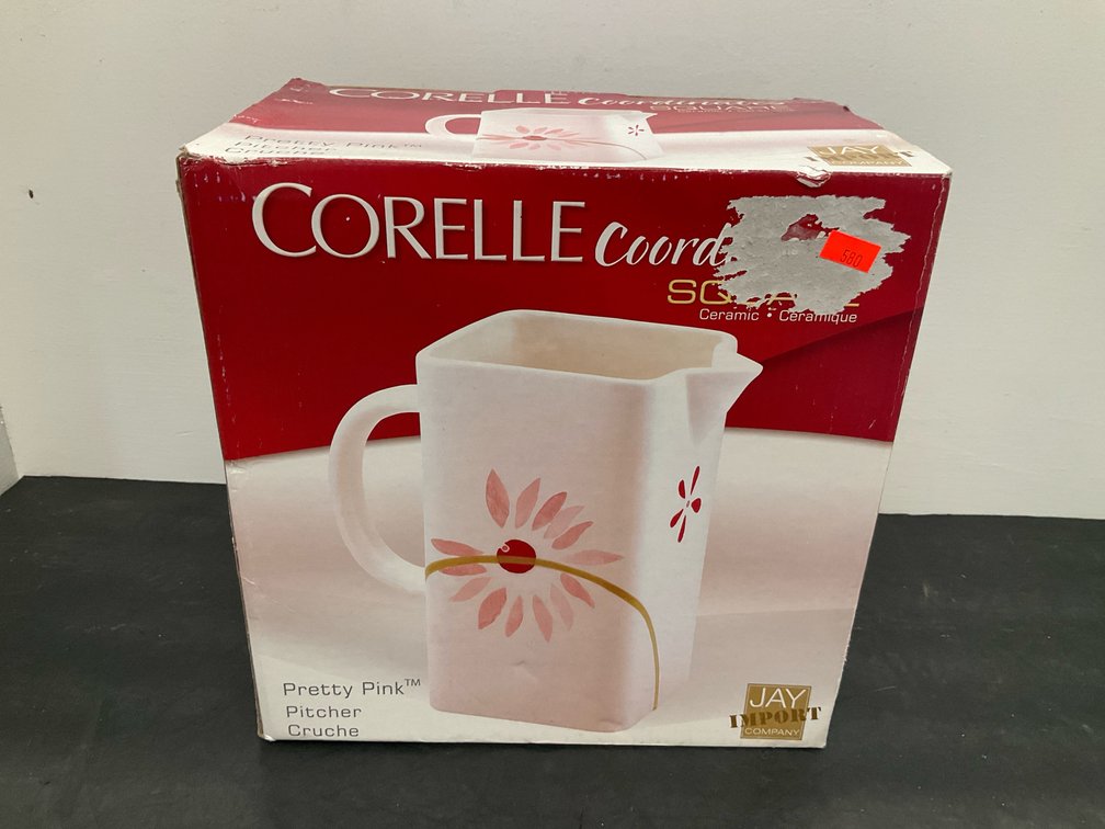 Corelle Coordinates Pretty Pink ceramic pitcher