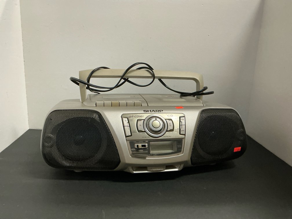 Sharp portable CD cassette radio boombox