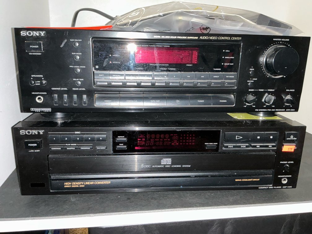 Sony audio/video receiver with remote & manual