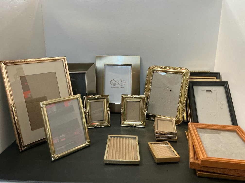 Grouping of assorted picture frames