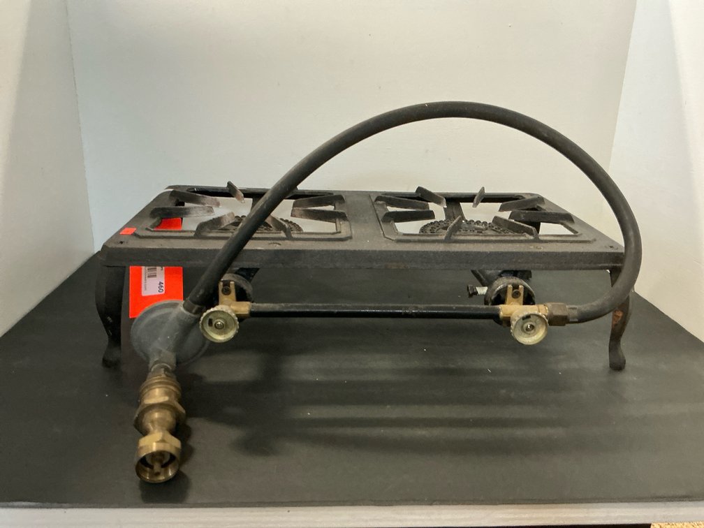 Cast iron 2-burner propane gas stove