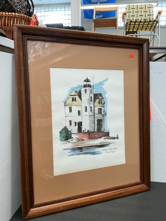 Clarice M. Haynes Old Round Island Light framed print