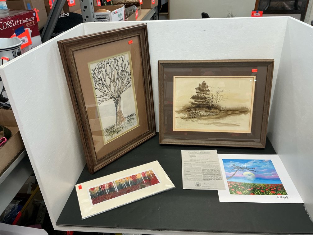 Framed & matted artworks with David Najar print