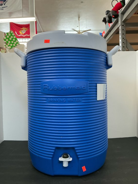 Rubbermaid blue drinking water cooler