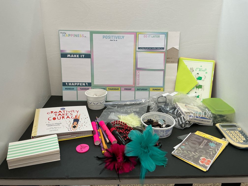 Grouping of office, craft & stationery supplies