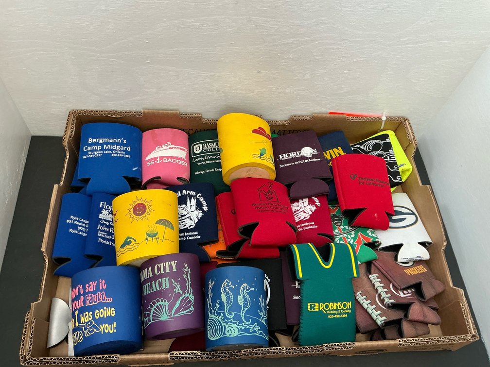 Assorted foam & neoprene beverage can coolers