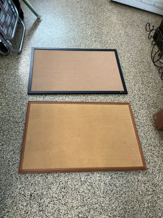 Pair of cork bulletin boards 36x24