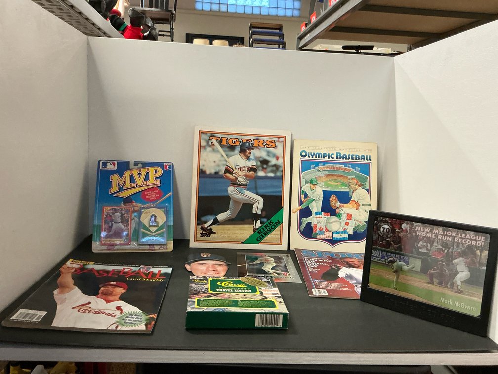 Baseball cards, magazines & collectibles grouping
