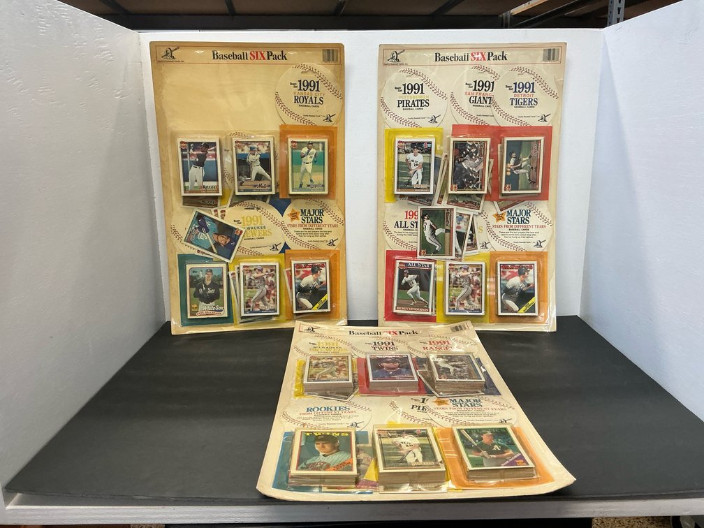 3 Quality Baseball Cards, Inc. Baseball Six Pack blister cards