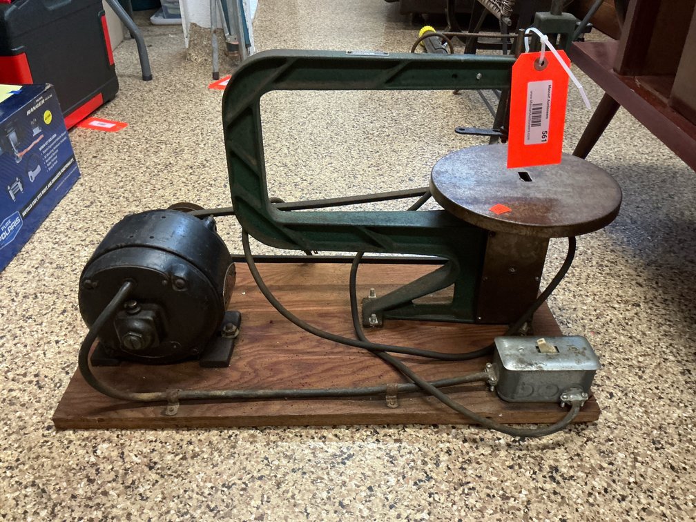 Montgomery Ward scroll saw with electric motor