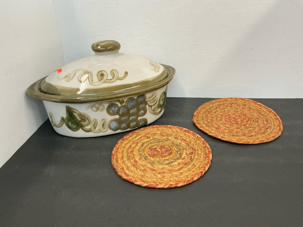 John B. Taylor ceramic covered casserole dish