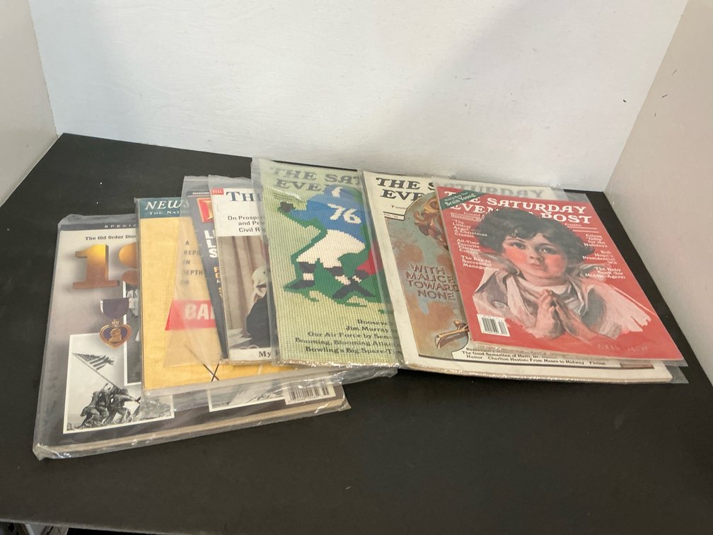 Grouping of magazines & booklets in protective sleeves