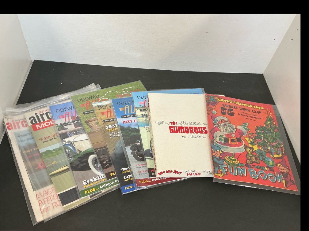 Assorted magazines, boxed cards & activity book