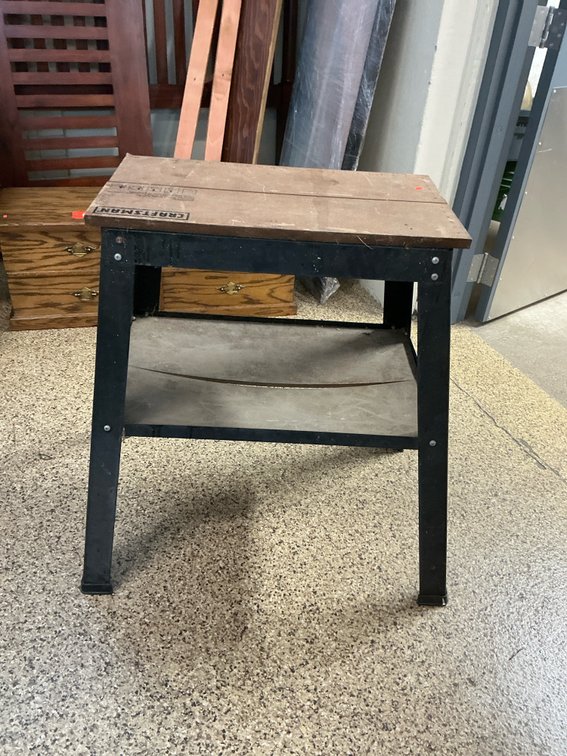 Craftsman metal tool stand with composite top & shelf