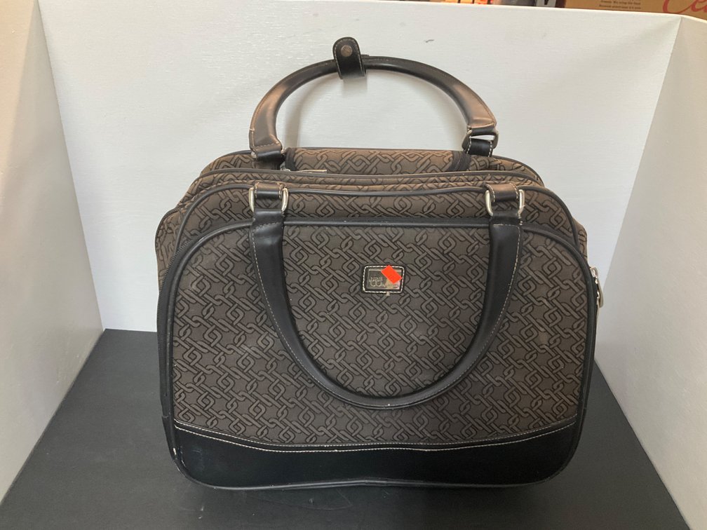 Nine & Co. by Nine West patterned rolling travel tote
