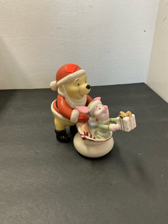 Winnie the Pooh & Piglet ceramic holiday figurine