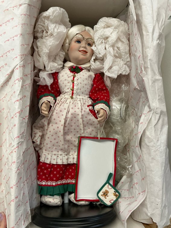 The Danbury Mint Mrs. Claus porcelain doll