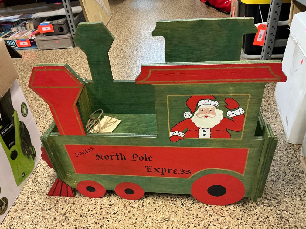 Wooden Santa's North Pole Express decorative train