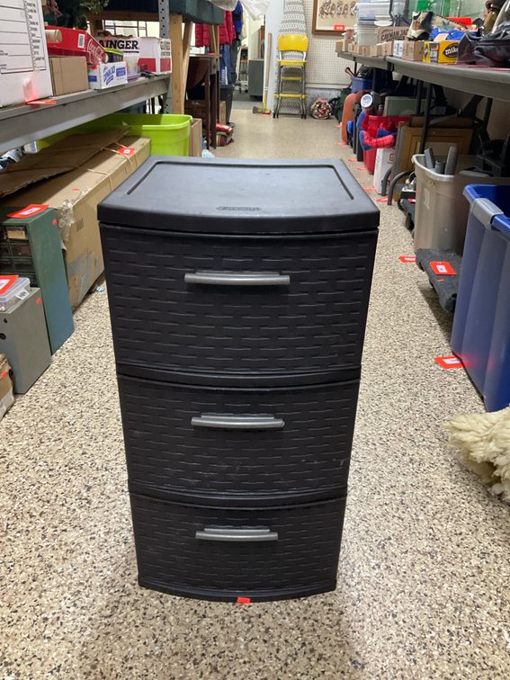 Sterilite 3-drawer plastic weave storage unit