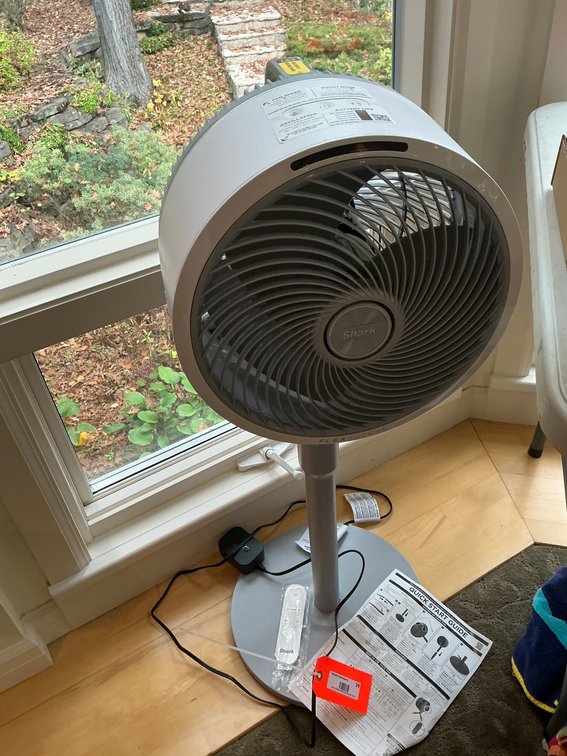 Shark FlexBreeze pedestal fan with remote - Living Room Main Level