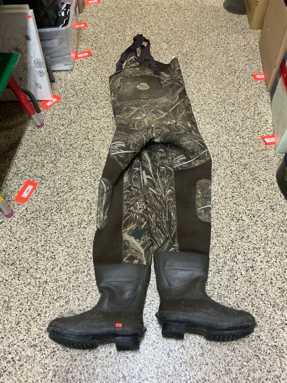 Caddis Waterfowl Wading Systems camouflage waders, size 13