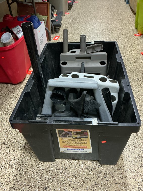3 Kirby vacuum attachment caddies with accessories