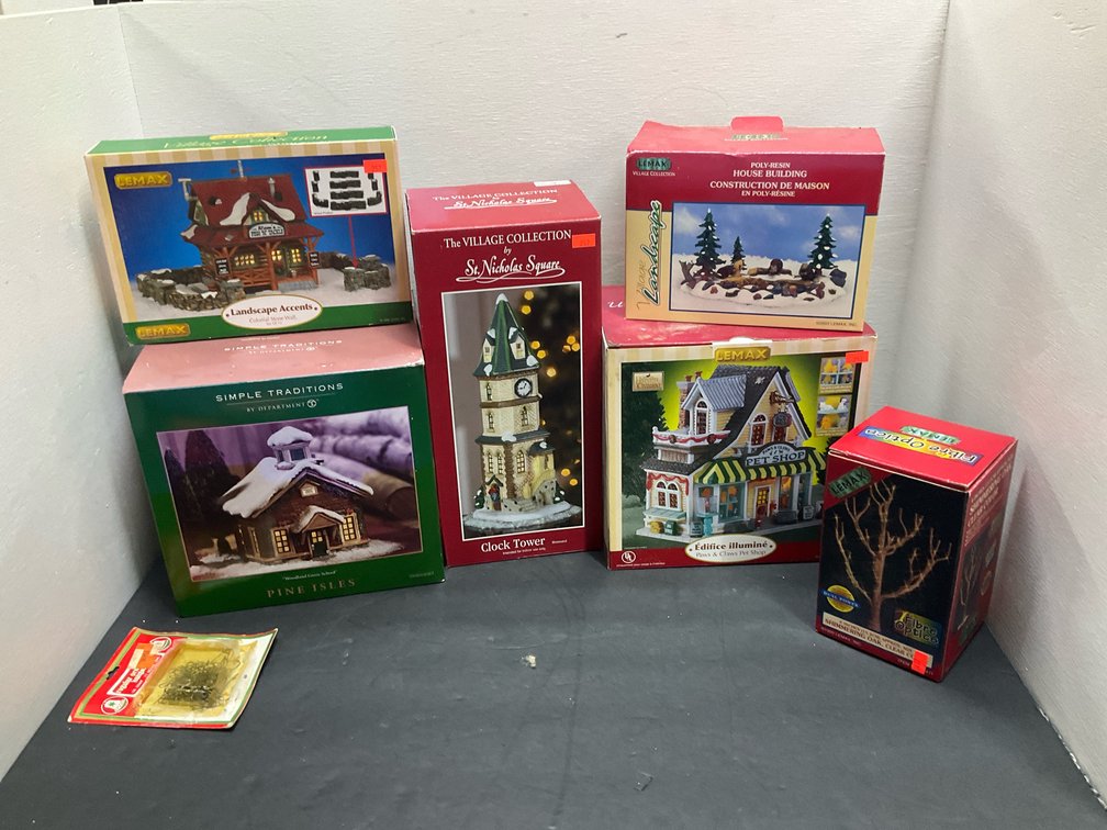 Grouping of holiday village buildings & accessories
