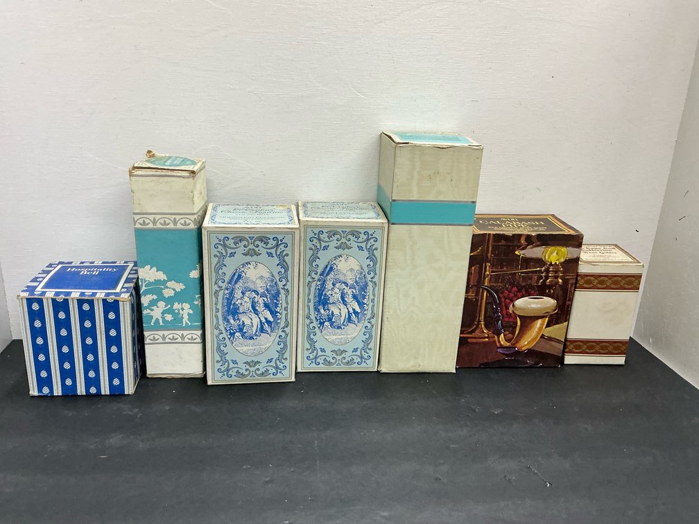 Grouping of Avon product & collectible boxes
