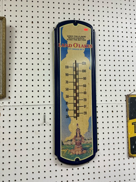 Land O'Lakes Sweet Cream Butter metal thermometer26”