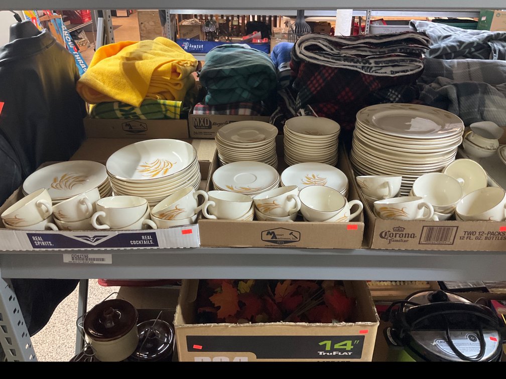 3 boxes-Golden Wheat ceramic dinnerware set