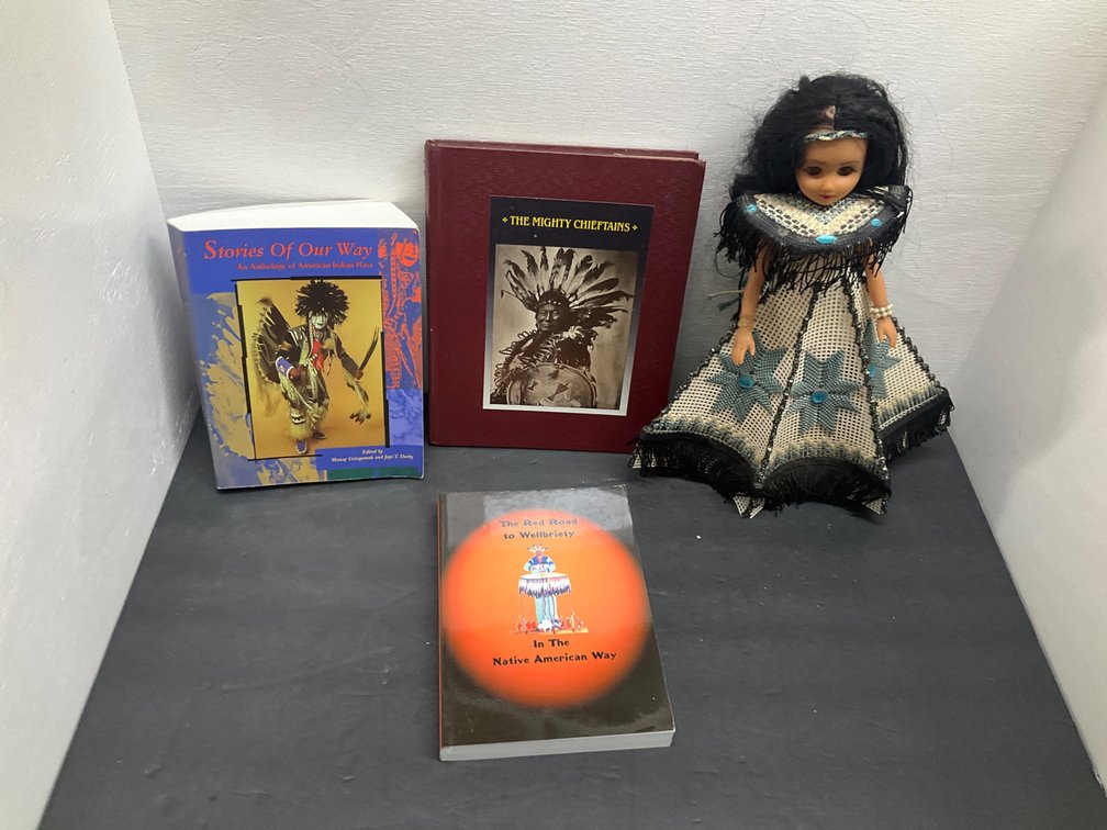 Native American themed books & doll