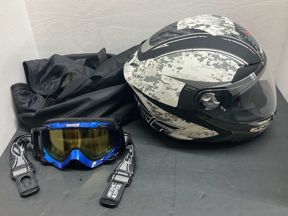Fly Racing full-face helmet with goggles & bag