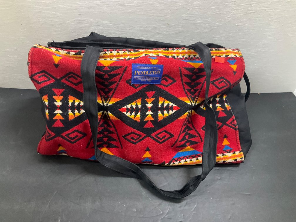 Pendleton Southwestern geometric wool tote bag