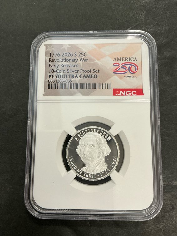 Proof silver 1776-2026 25 cent quarter America 250