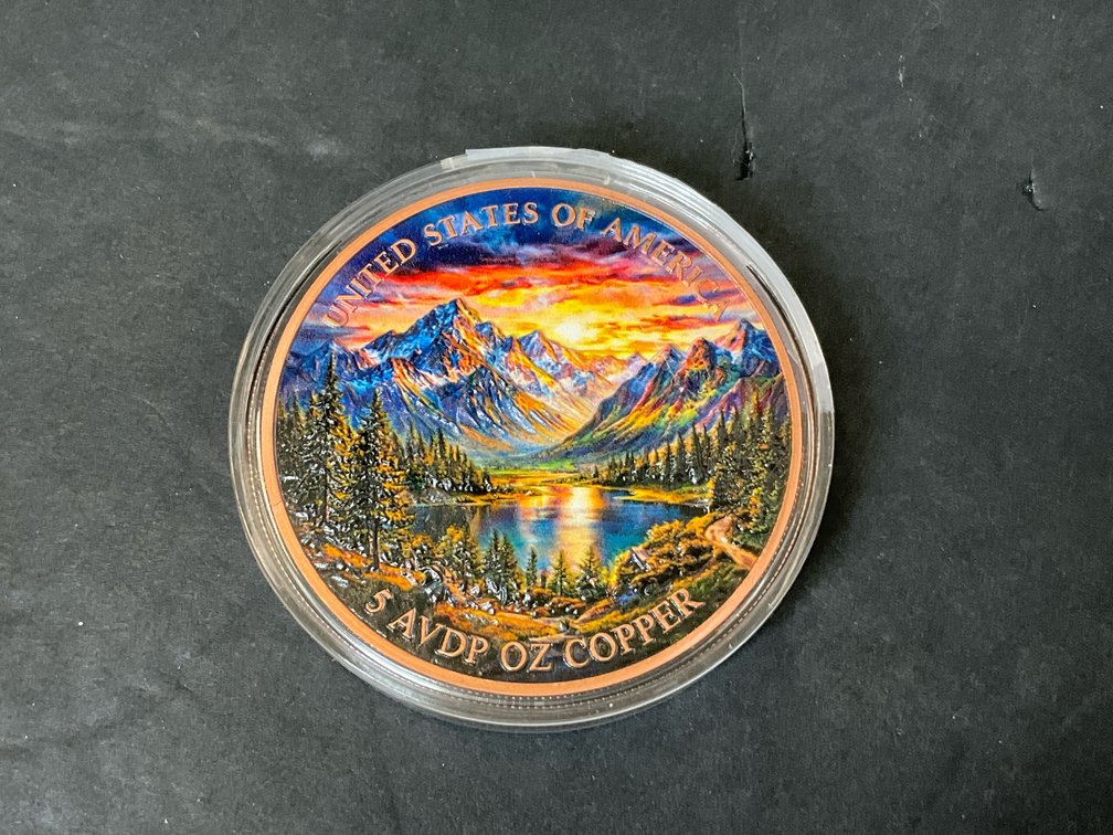 5 oz copper mountain/eagle colorized