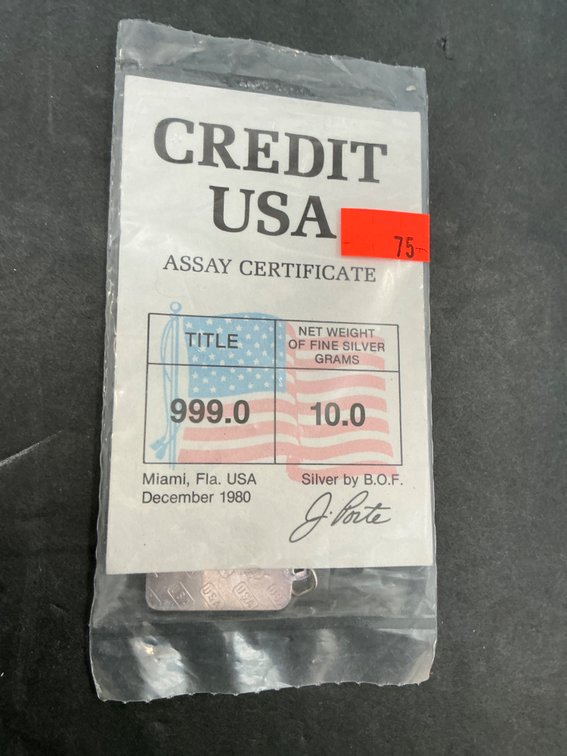 Sealed 10g silver credit suisse pendant
