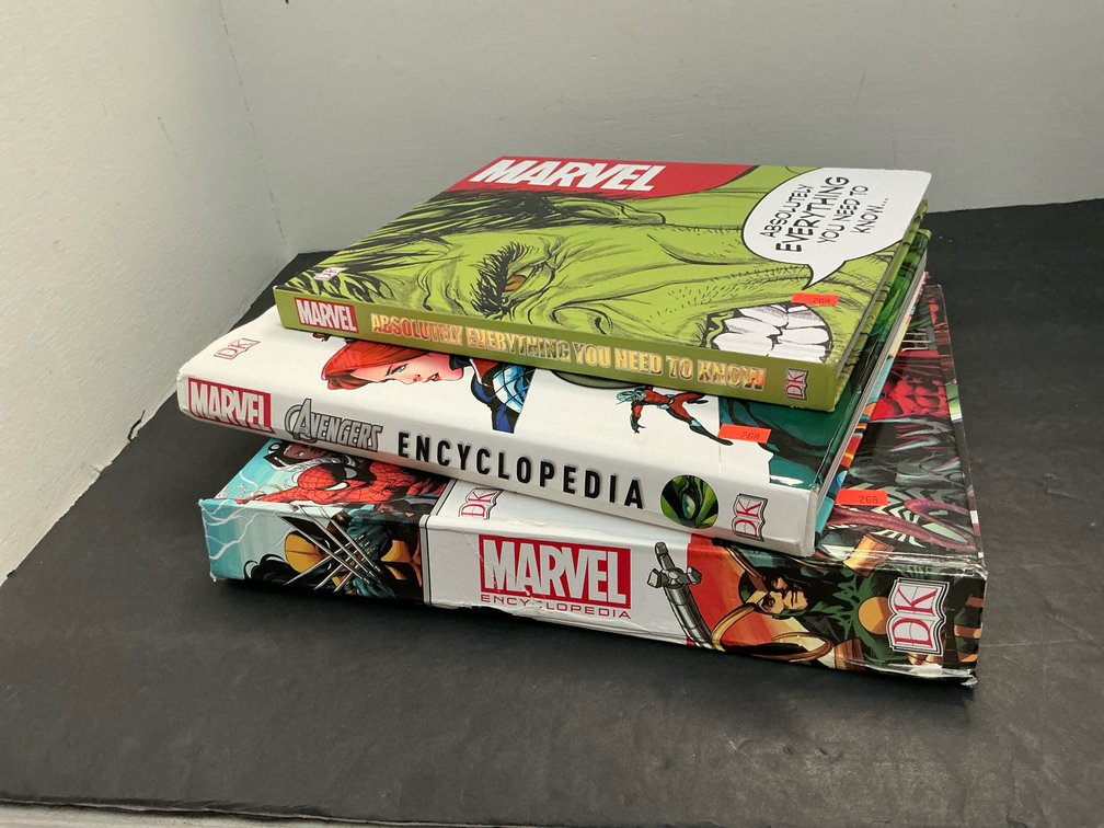 3 DK Marvel hardcover reference books