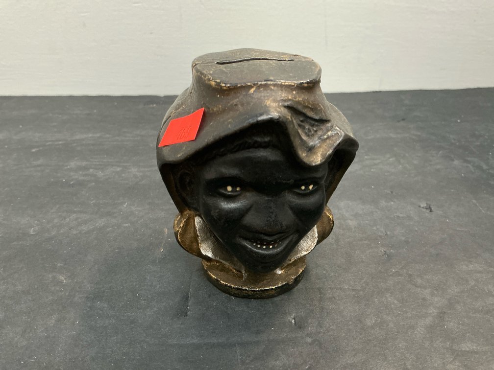 Cast metal novelty multi-face still bank